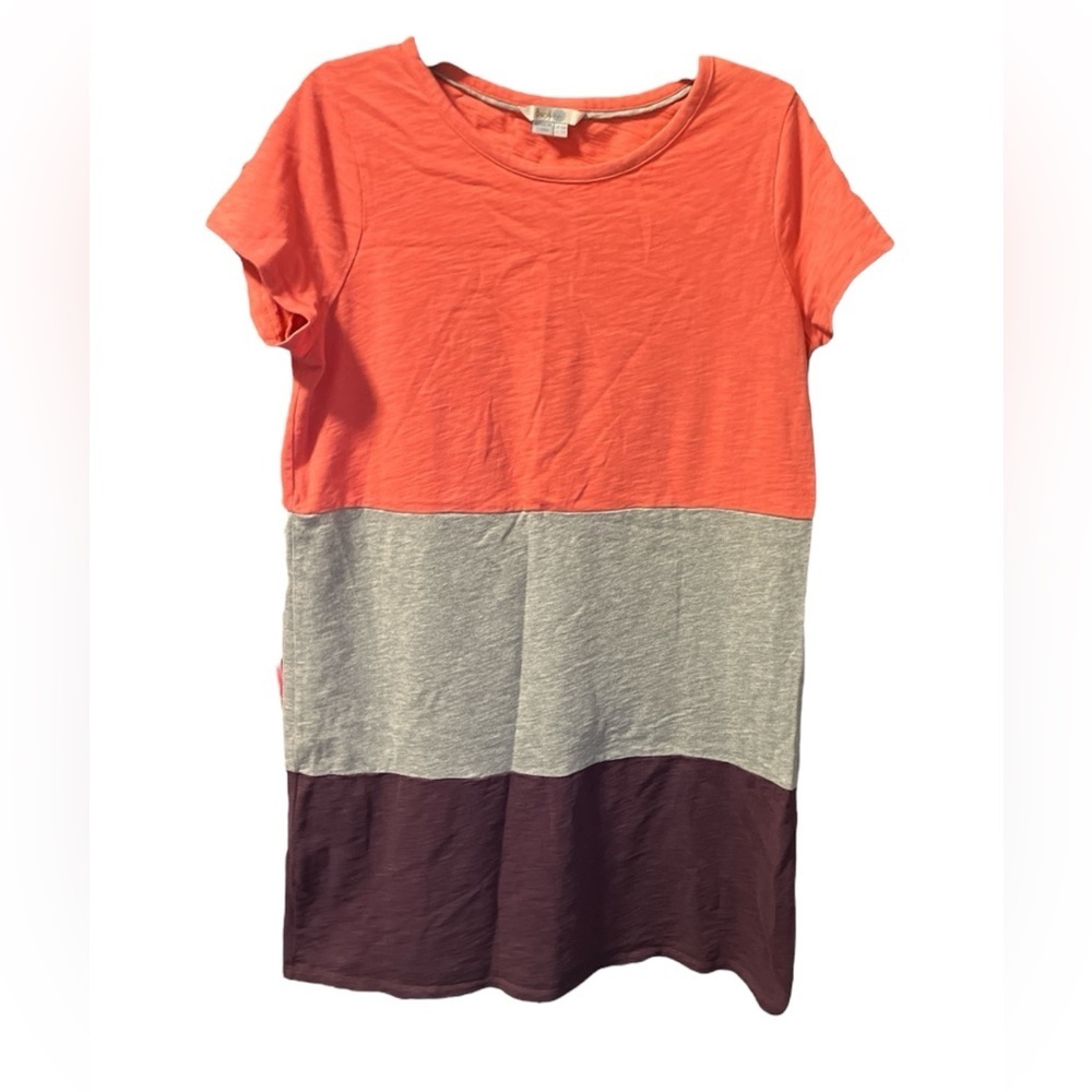 Boden Orange,Gray, purple T-Shirt dress